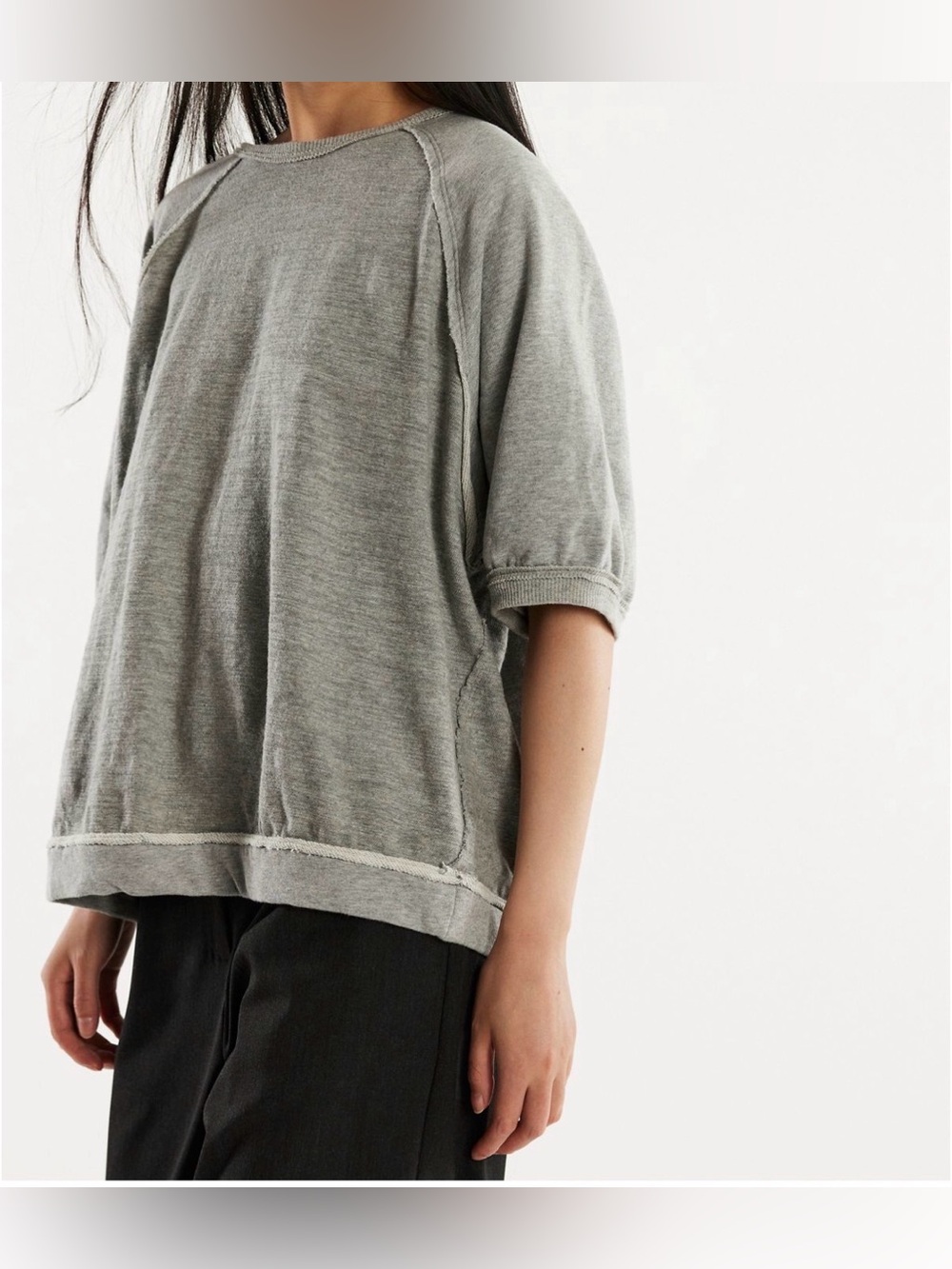 Free People Care FP Dion Tee, Size Small, Grey Color, EUC
